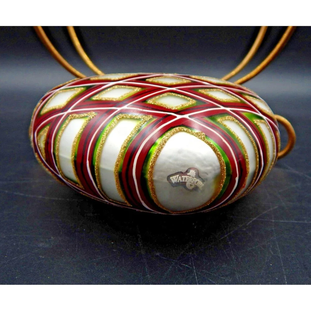 Waterford Holiday Heirlooms Plaid Heart Large Ornament Christmas 153809 Hanger